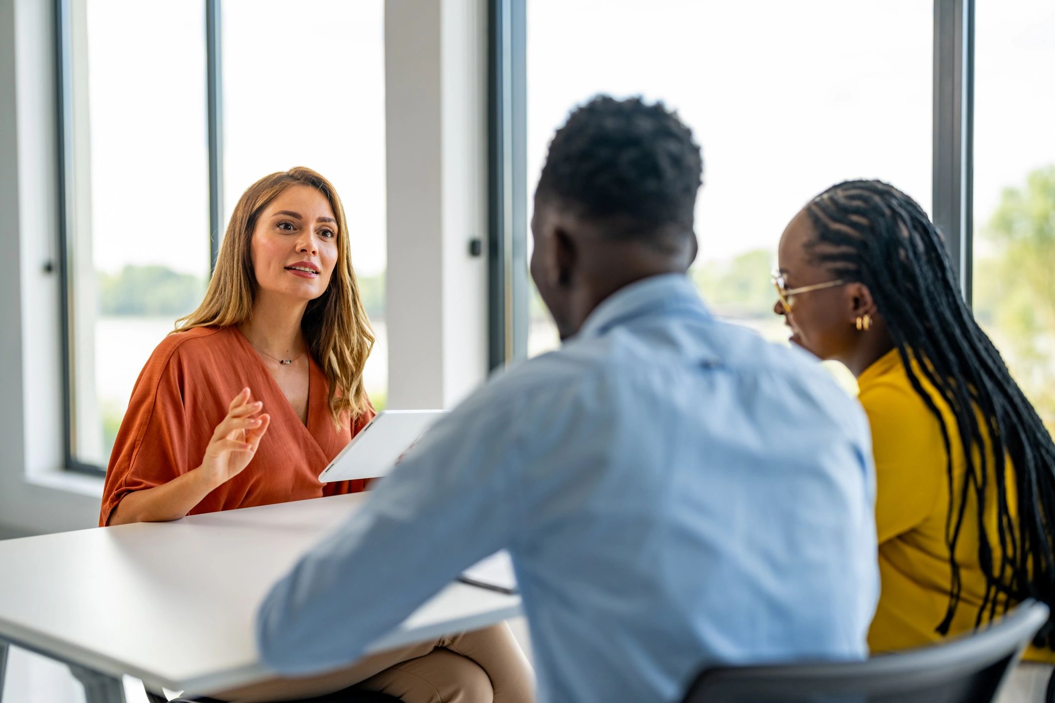 Black family meeting with a financial advisor